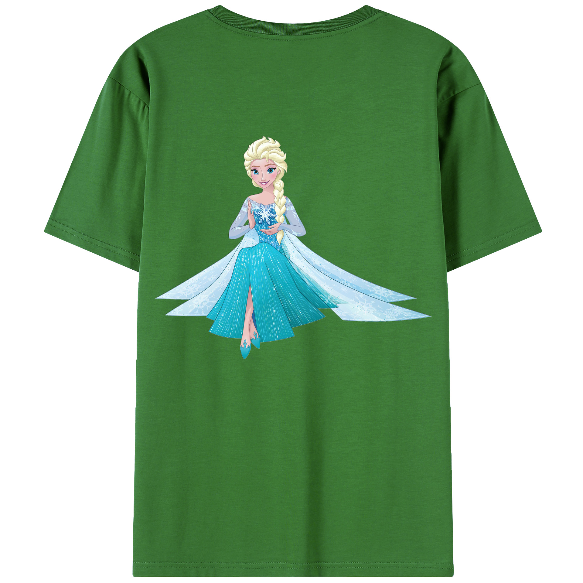 （画像用） アナと雪の女王 アンナ エルサ Frozen Anna Elsa レディース半袖Tシャツ(バックプリント)